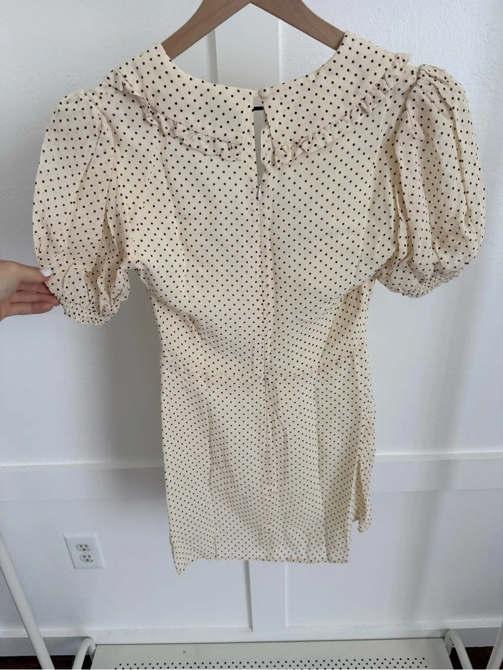 Reformation Kaylia Polka Dot Mini Dress